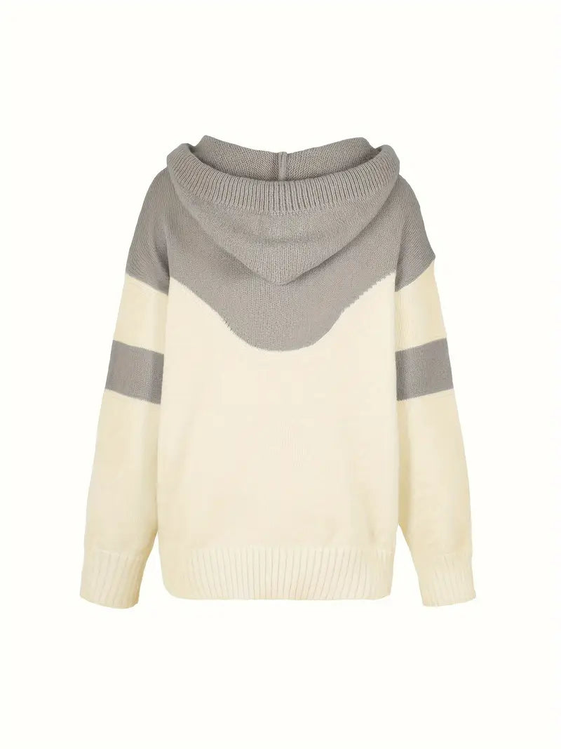 ColourBlock Cowl-Neck Hoodie