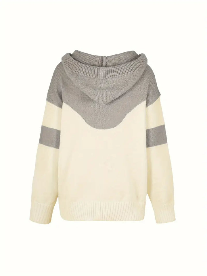 ColourBlock Cowl-Neck Hoodie