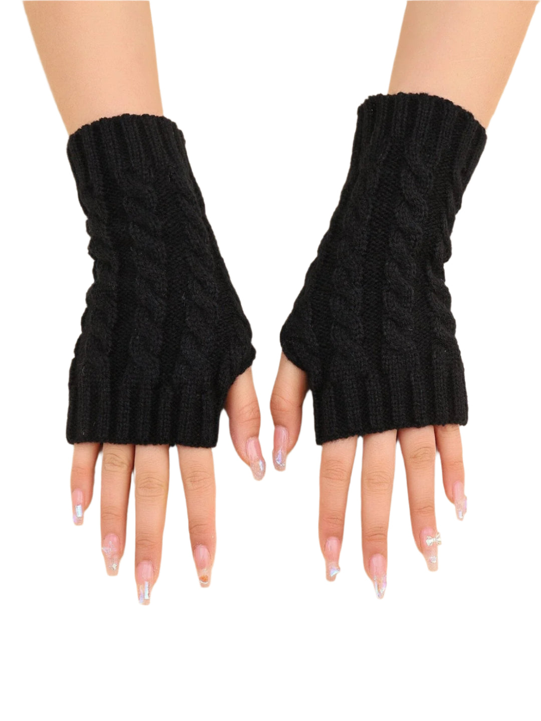 The Cozy Cable Knit Fingerless Gloves