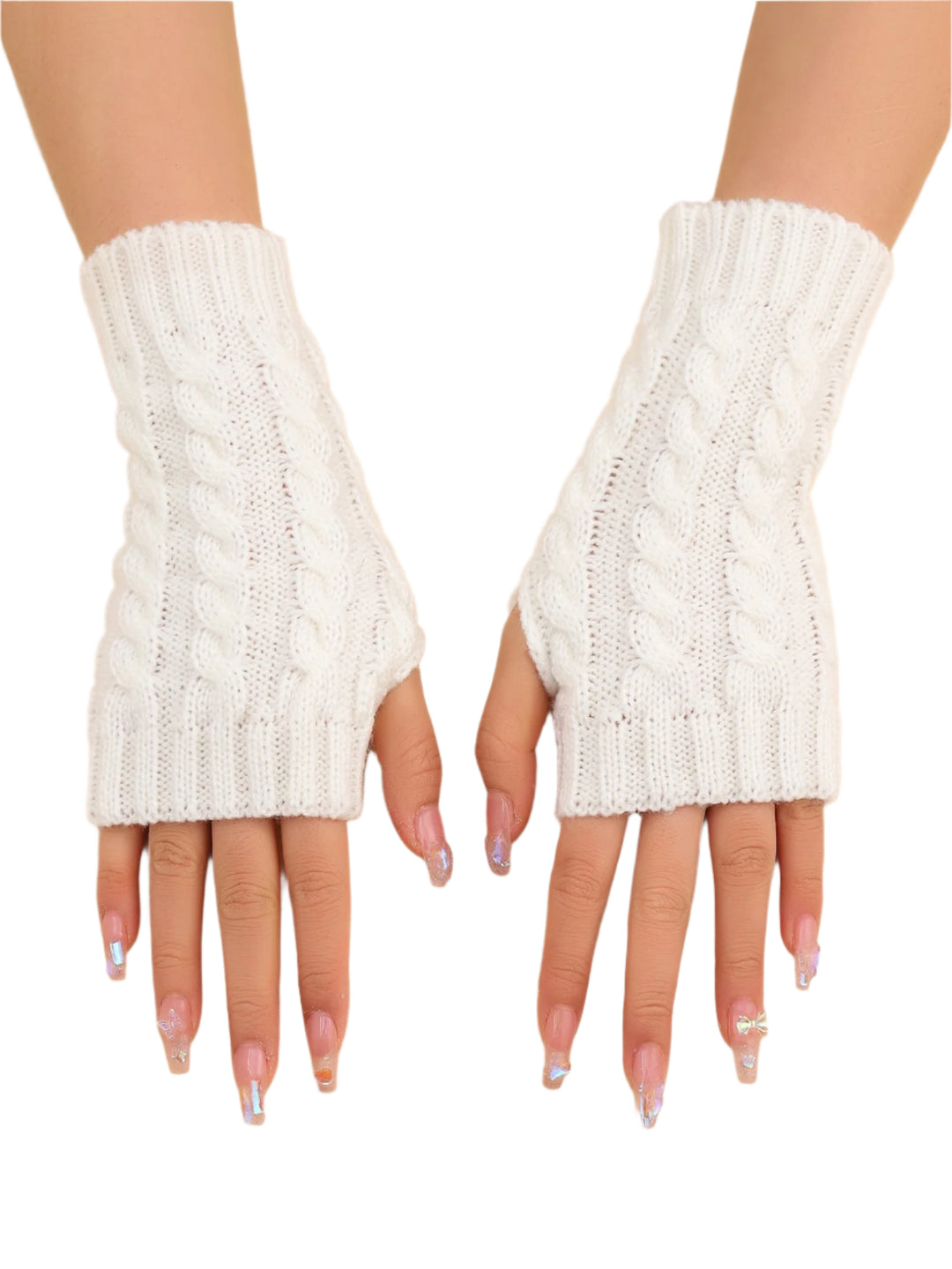 The Cozy Cable Knit Fingerless Gloves