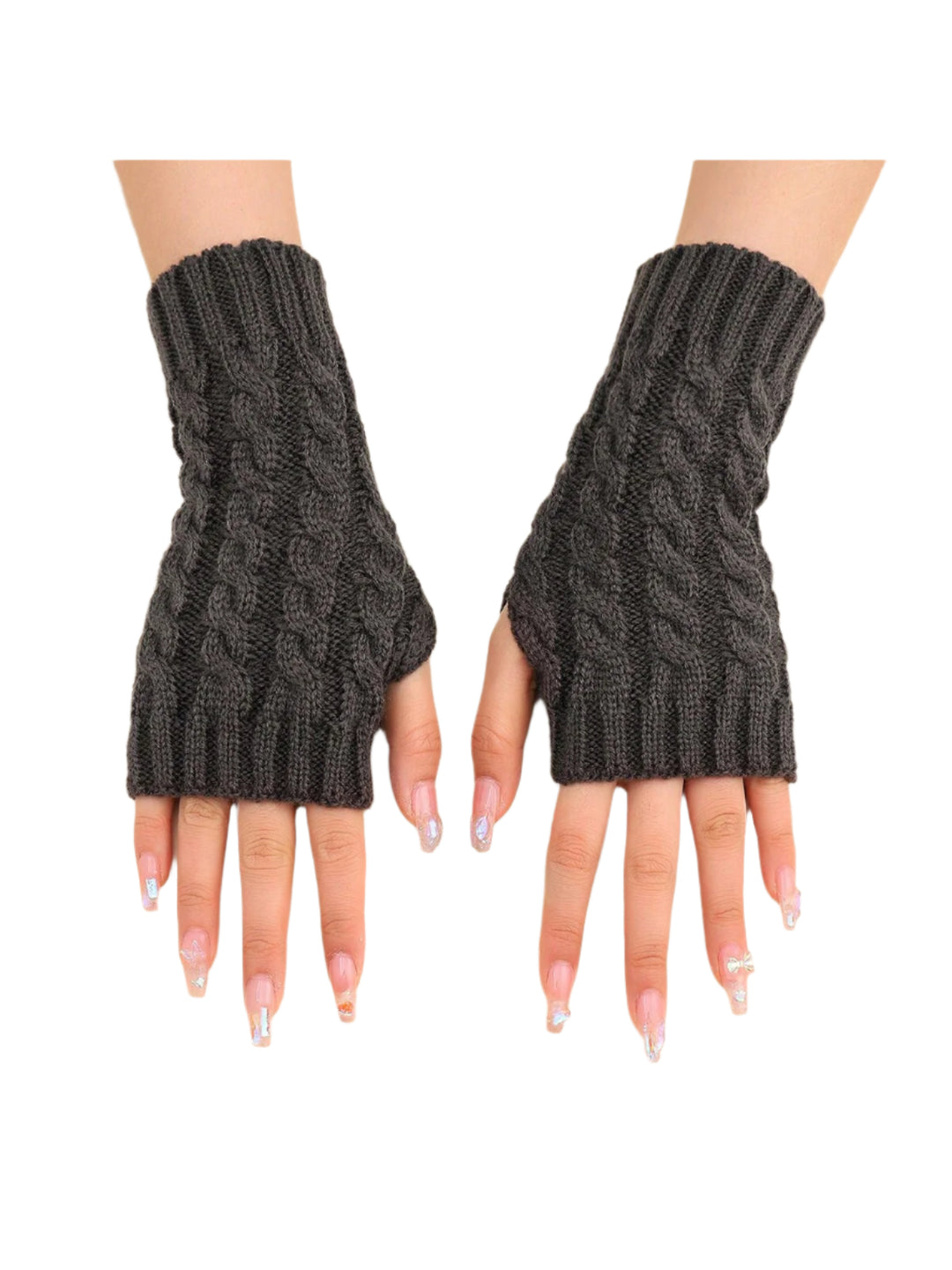 The Cozy Cable Knit Fingerless Gloves