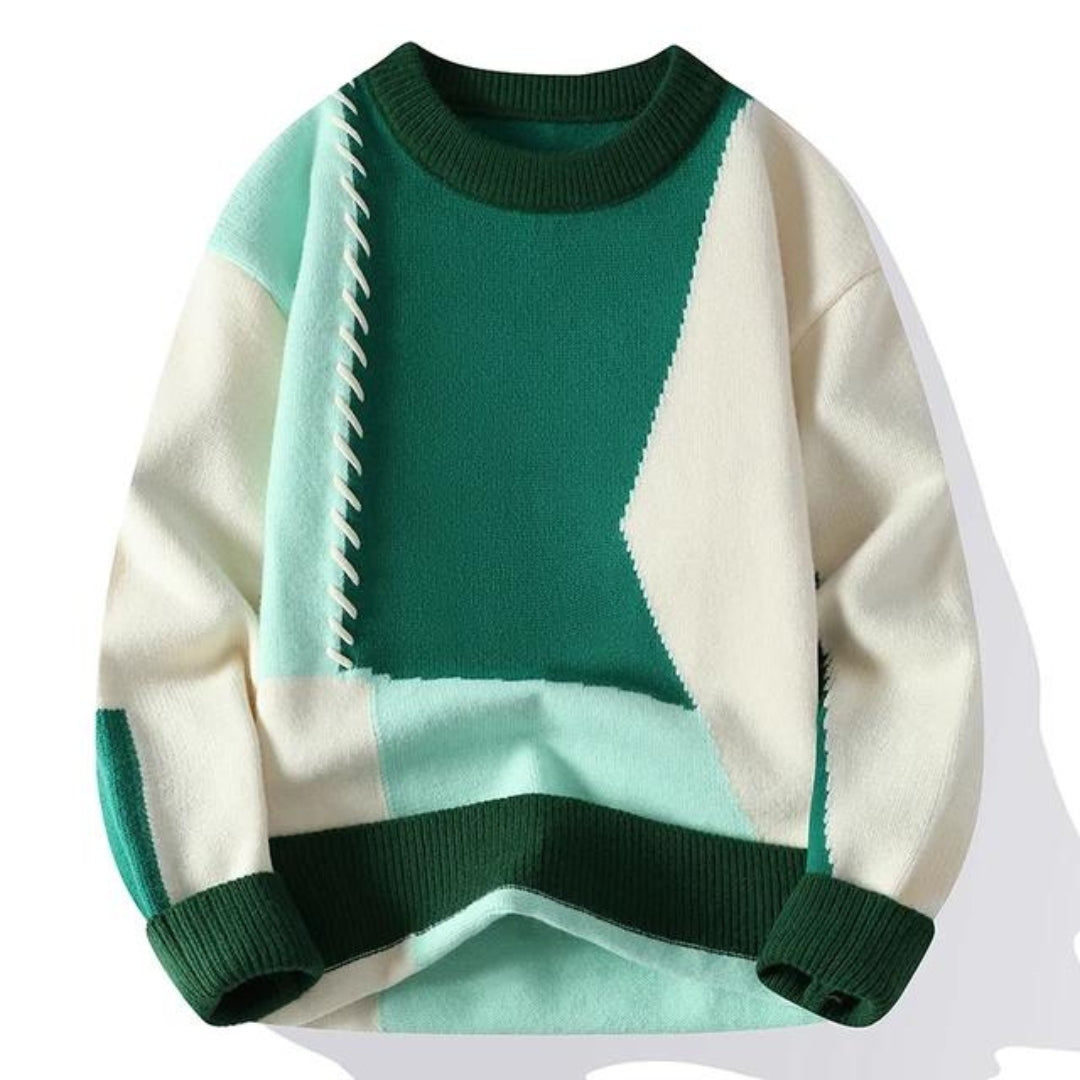 Patch Cable Knit Sweater