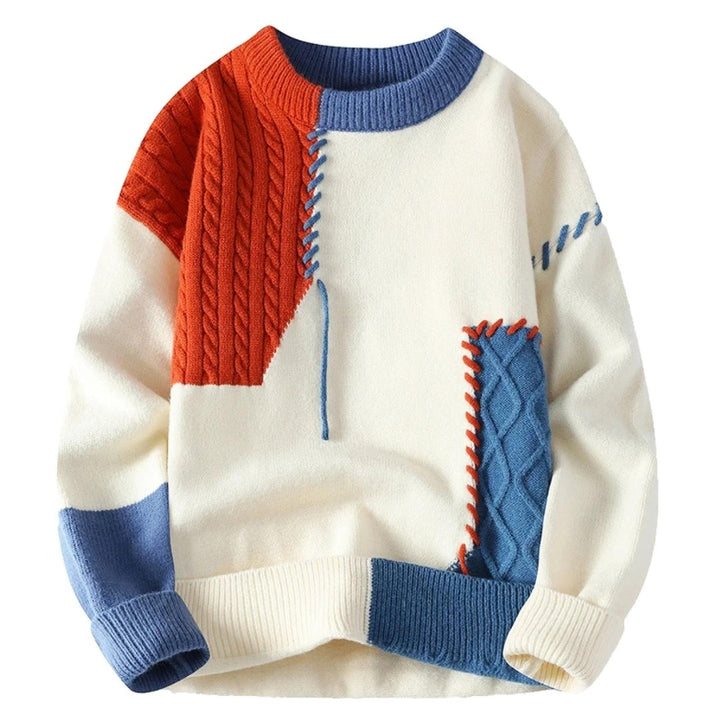 Patch Cable Knit Sweater