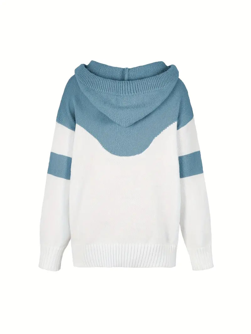 ColourBlock Cowl-Neck Hoodie