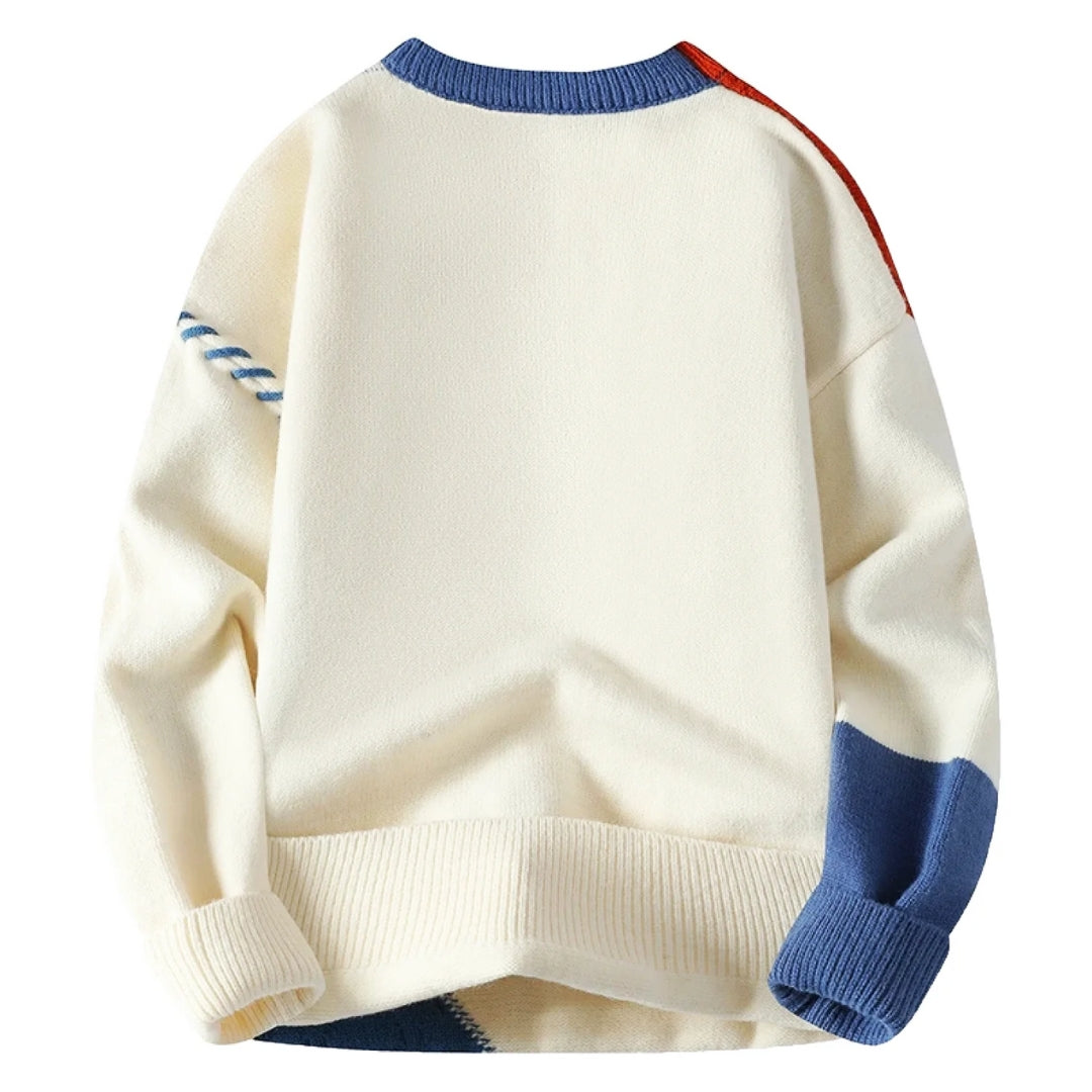 Patch Cable Knit Sweater