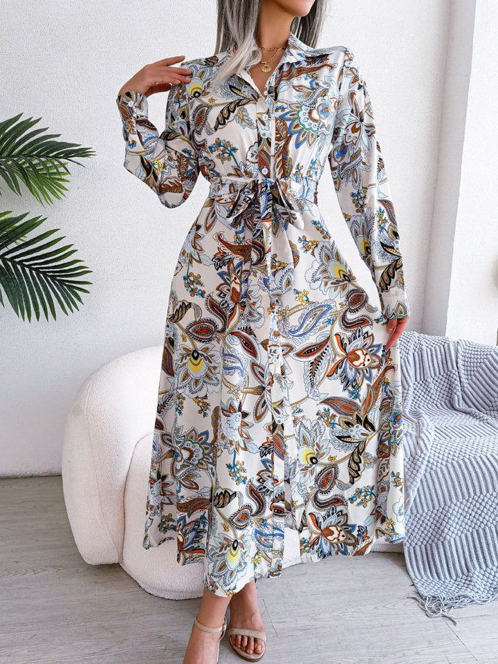 Floral Maxi Shirt Dress