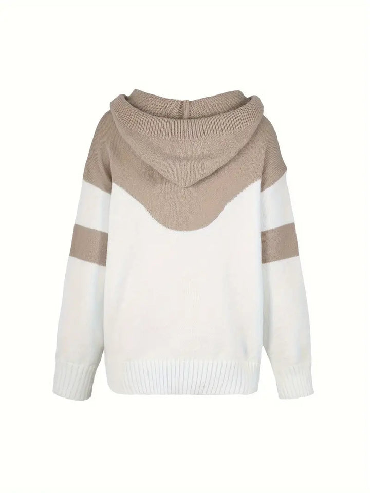 ColourBlock Cowl-Neck Hoodie