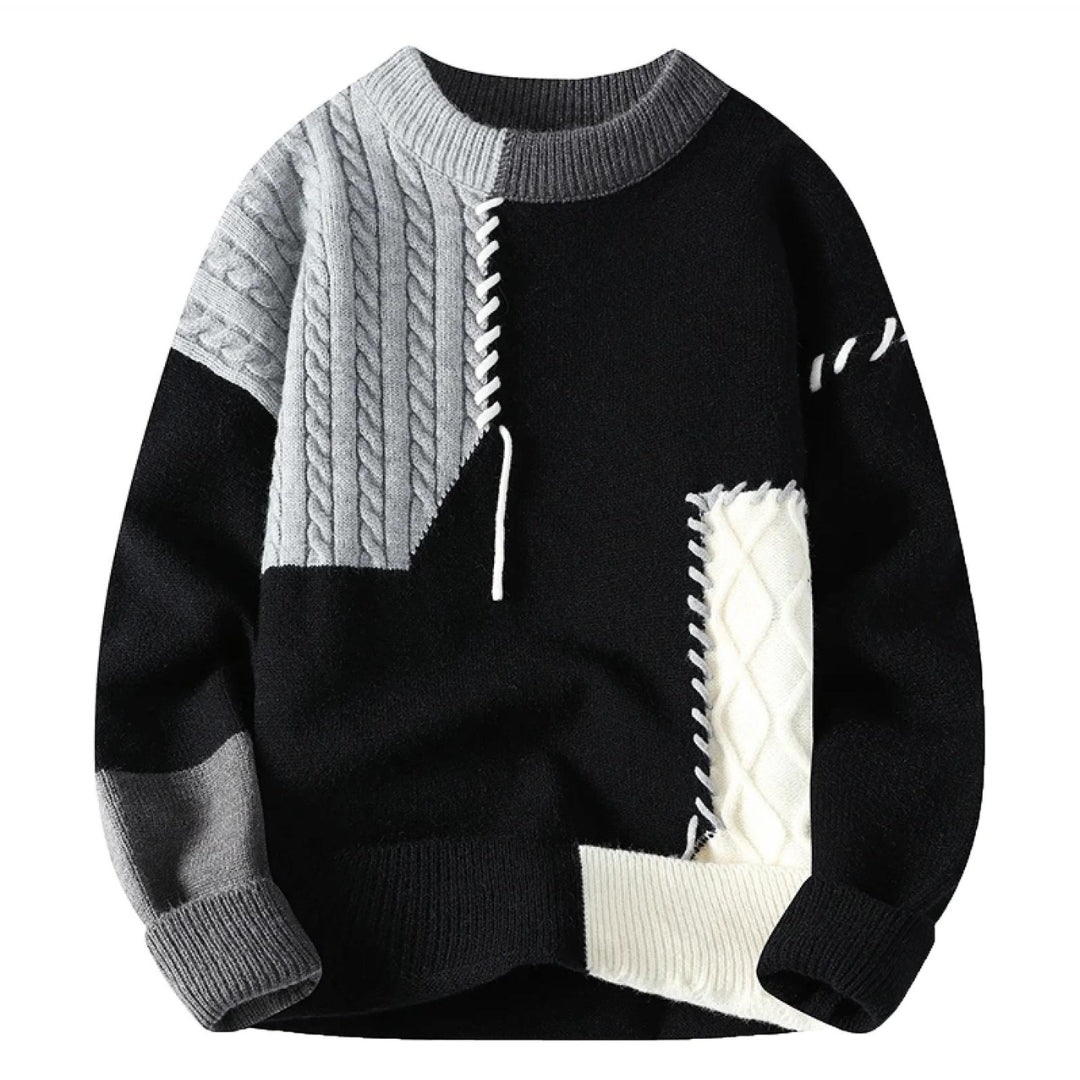 Patch Cable Knit Sweater