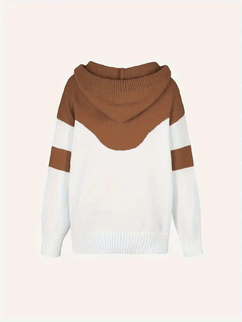 ColourBlock Cowl-Neck Hoodie