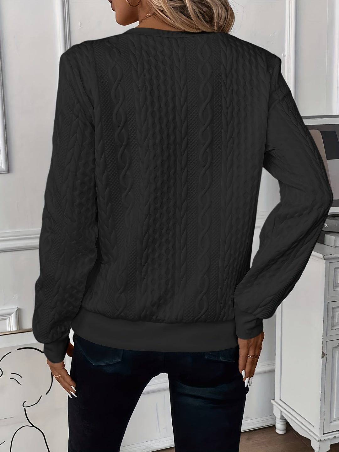 Cable Knit Zip Sweater