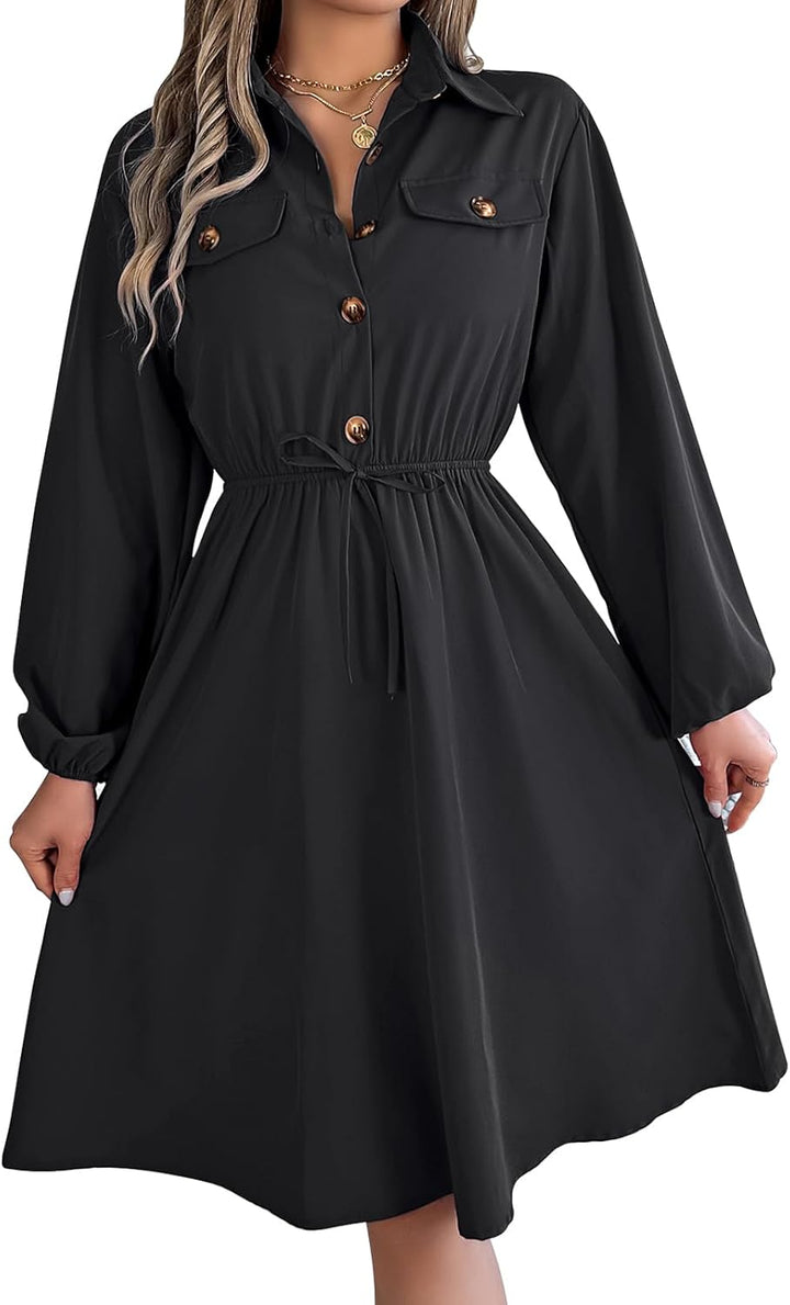 Buttoned Shirt Dress