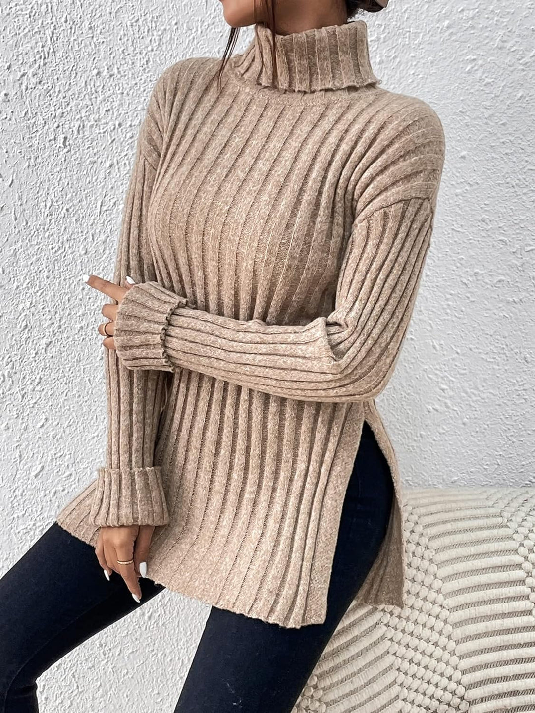 Textured Ribbed Sweater