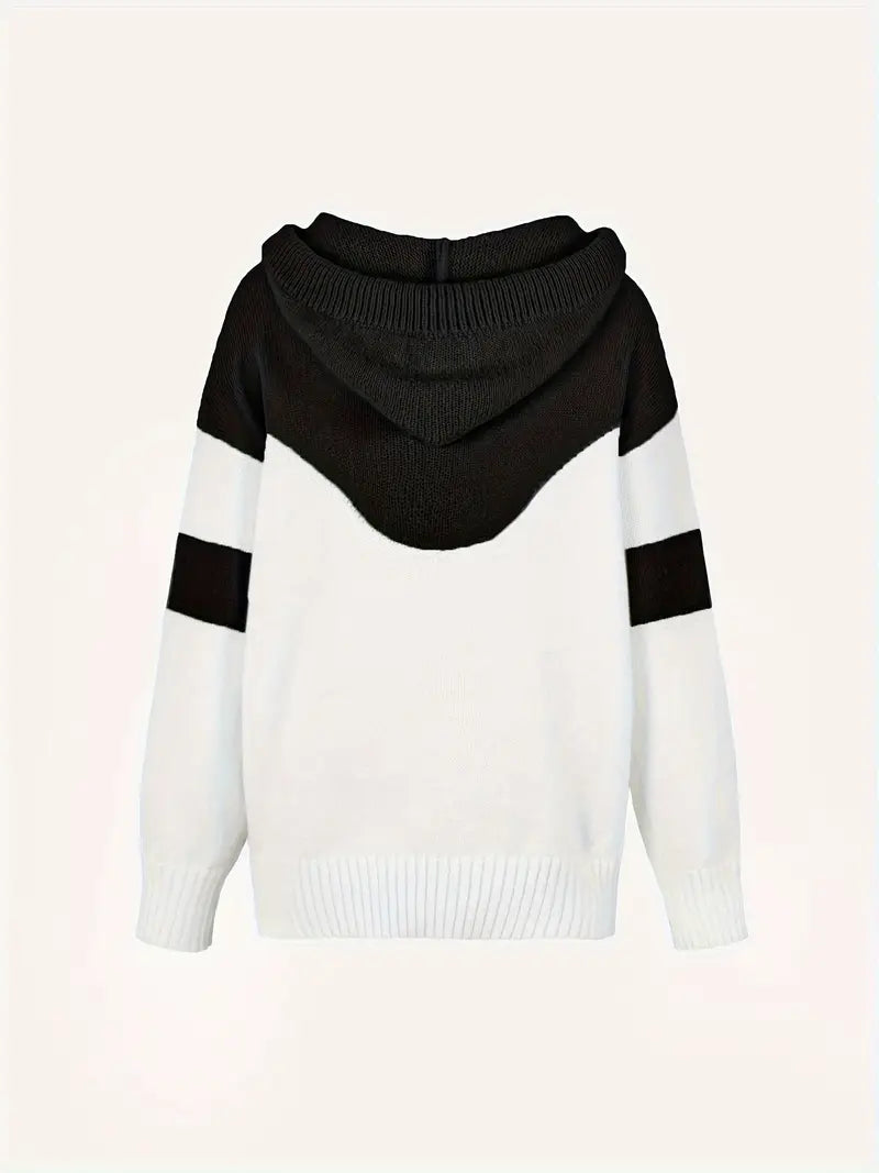 ColourBlock Cowl-Neck Hoodie