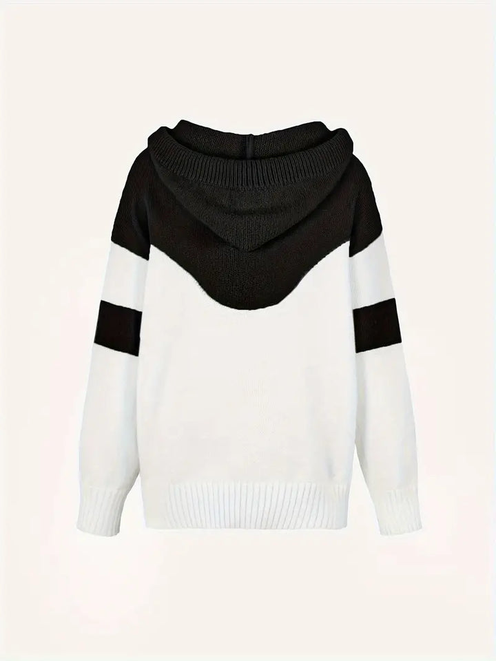 ColourBlock Cowl-Neck Hoodie