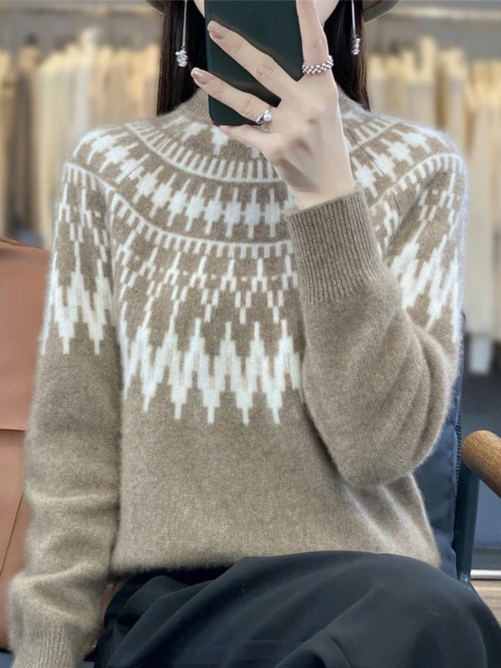 Nordic Knit Pattern Sweater