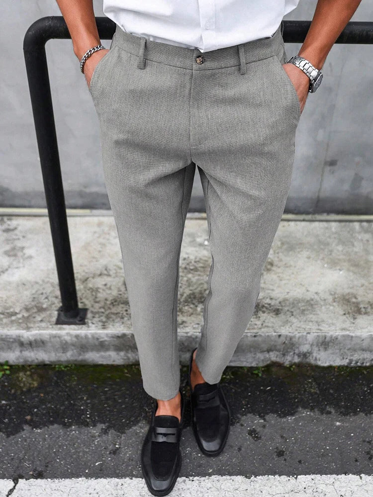 Vintage Slim Fit Suit Trousers