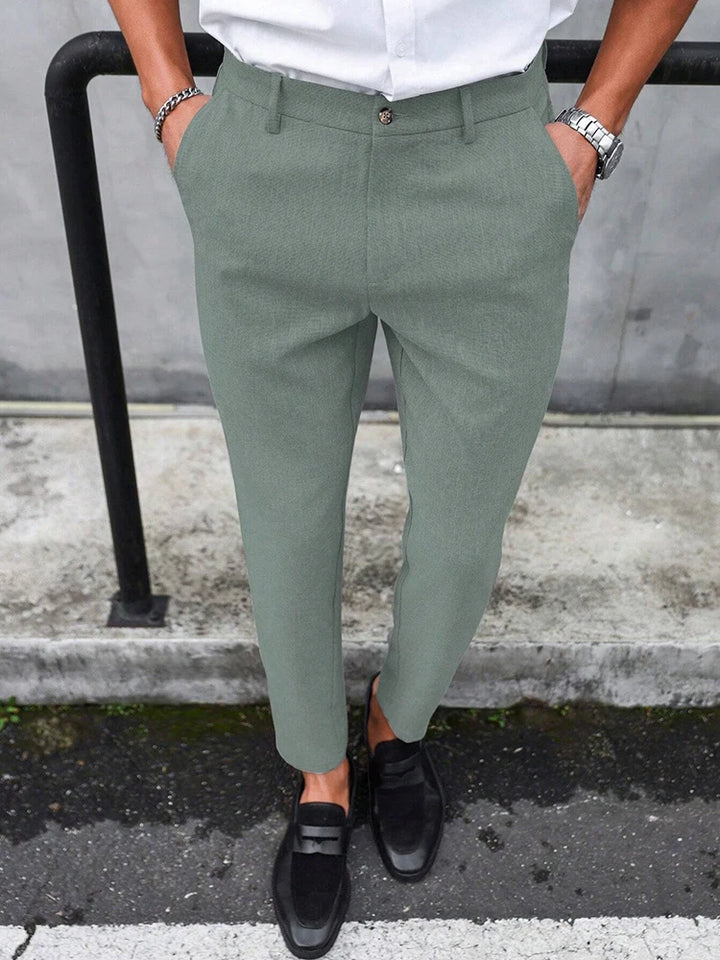 Vintage Slim Fit Suit Trousers