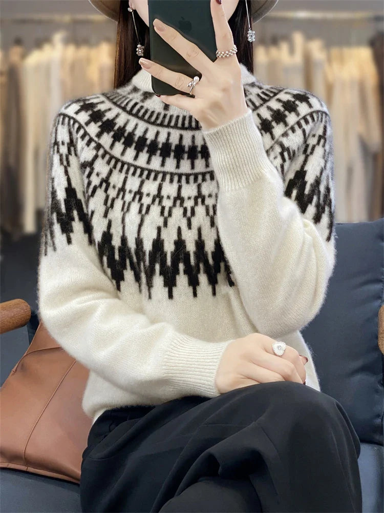 Nordic Knit Pattern Sweater