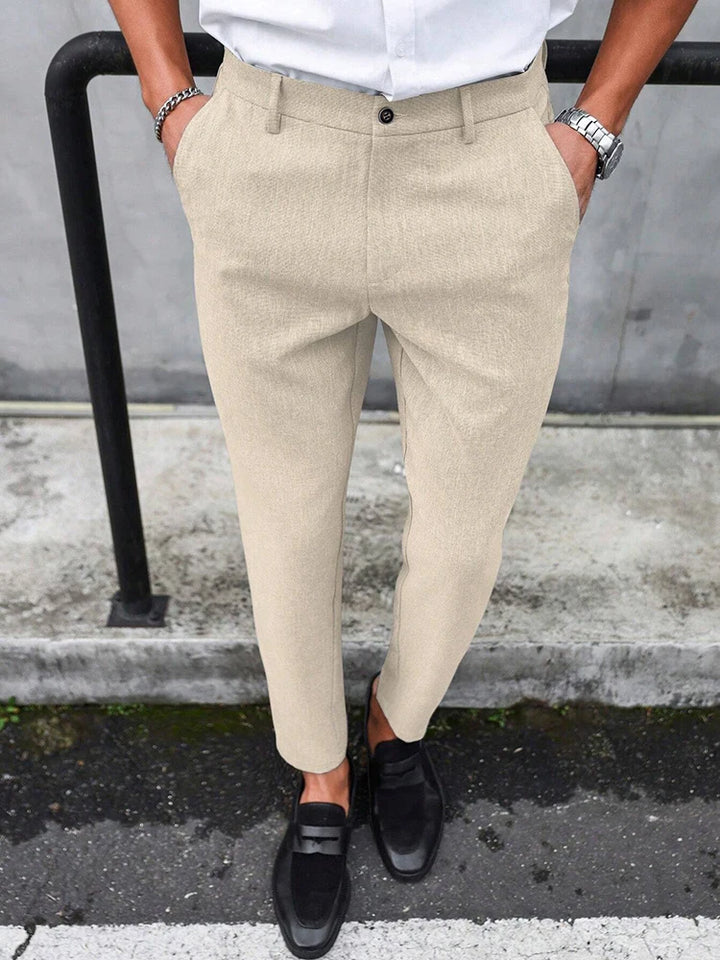 Vintage Slim Fit Suit Trousers