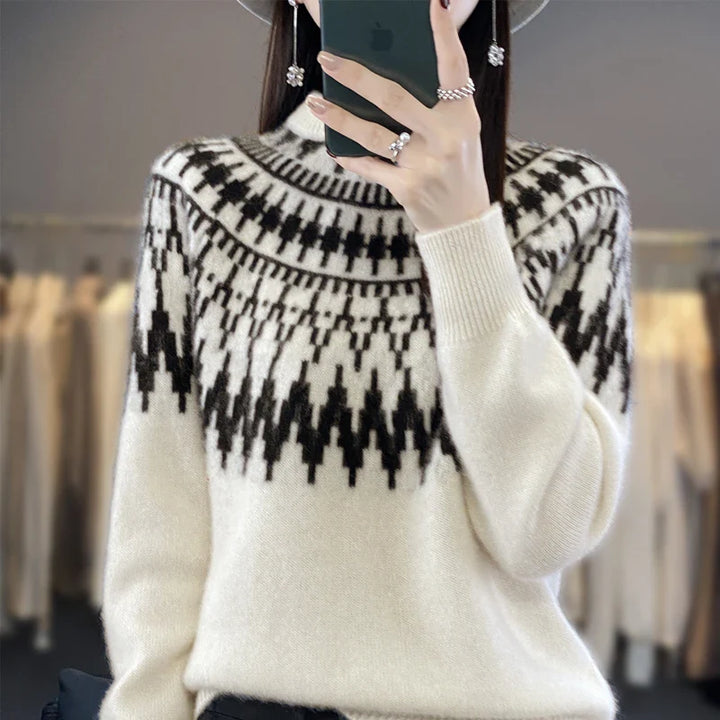 Nordic Knit Pattern Sweater