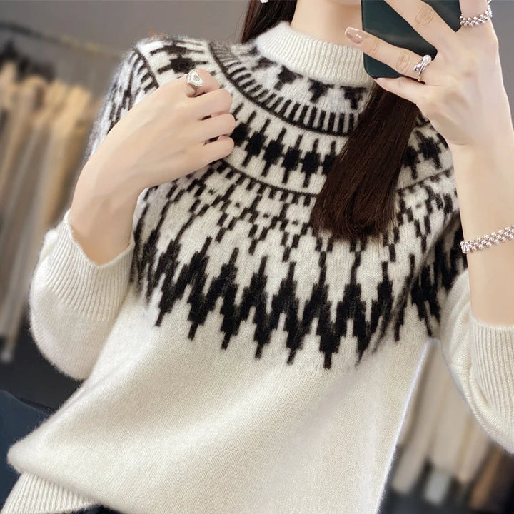 Nordic Knit Pattern Sweater