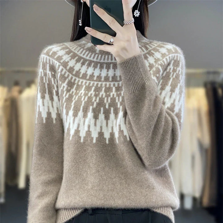 Nordic Knit Pattern Sweater