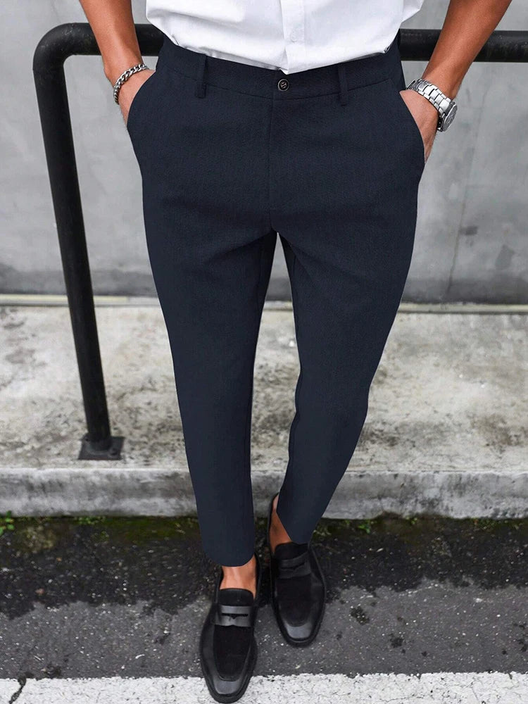 Vintage Slim Fit Suit Trousers