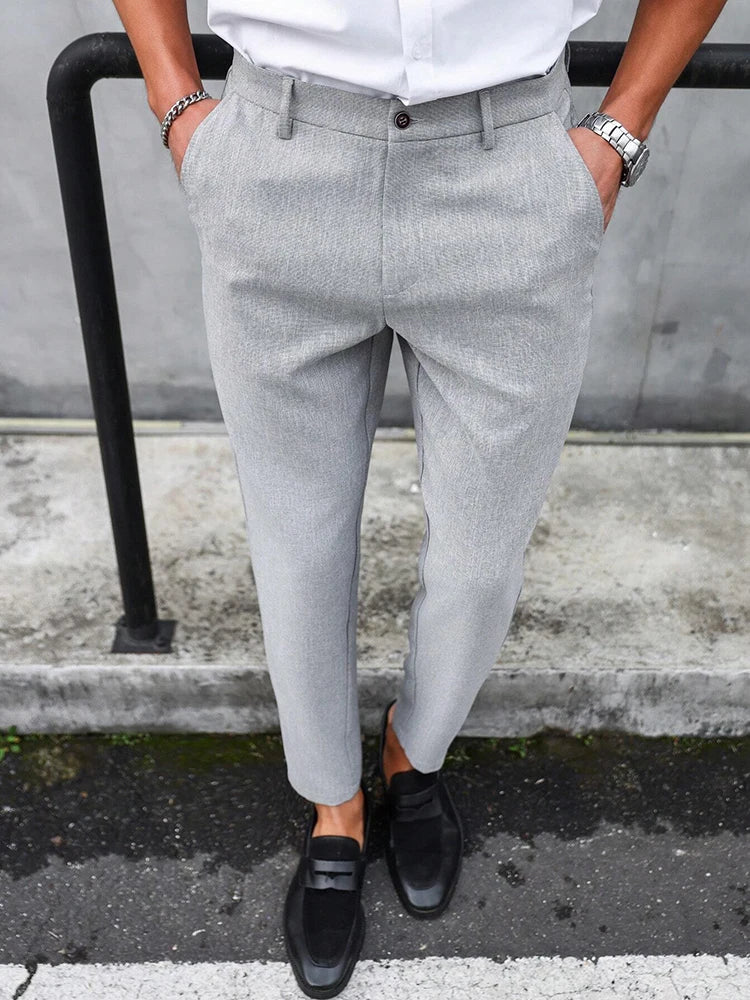 Vintage Slim Fit Suit Trousers