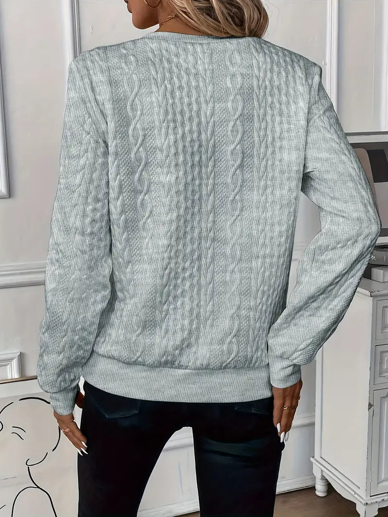 Cable Knit Zip Sweater