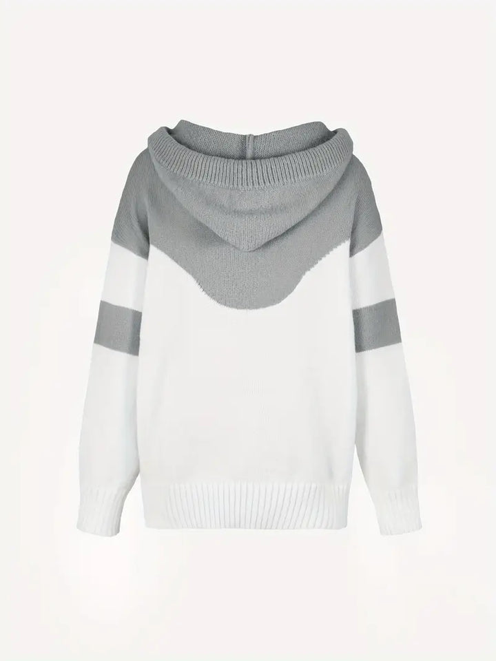 ColourBlock Cowl-Neck Hoodie