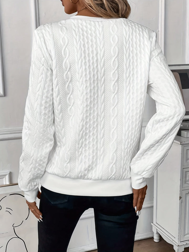 Cable Knit Zip Sweater